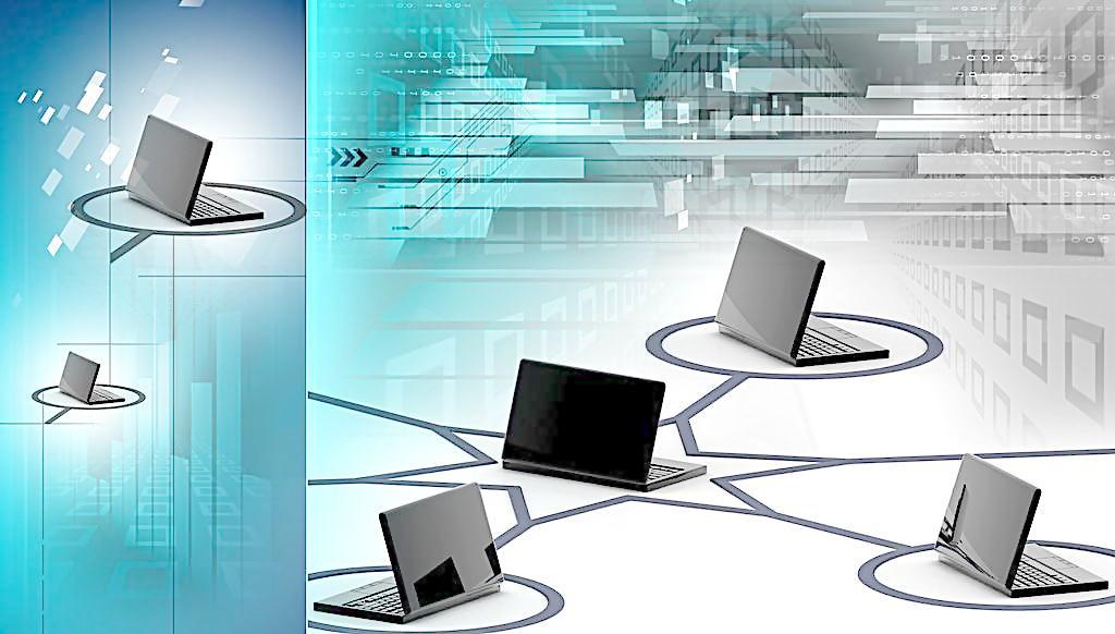 商務科技 以網絡技術服務為核心的新時代背景圖